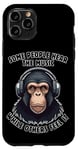 iPhone 11 Pro Monkey Headphones Music Lover Design Case