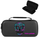 Etui pochette Switch LITE noir personnalisee prenom mort mexicaine fluo