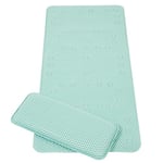 Clevamama Tapis de Bain Antidérapant Bébé - Tapis Baignoire à Ventouses Anti-Dérapante - Aqua