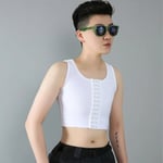 S-6xl Tomboy Sancshort Chest Binder Glaflat Breast Slim Shaper Ftm Lesbian Respirant Ice Injmesh Undershirt Precious Y-