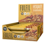 FULFIL Vitamin and Protein Bars (15 x 55 g Bars) - Chocolate Peanut & Caramel Flavour - 20 g High Protein, 9 Vitamins, Low Sugar