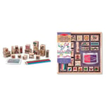 Melissa & Doug Stamp A Scene Farm & Stamp-A-Scene-Fairy Garden Bundle