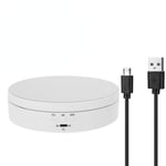 Présentoir Rotatif Électrique à 3 Vitesses,Miroir Résistant à 360,Porte-Bijoux Coloré,Batterie/Alimentation USB pour Prise de Vue Photographique - Type white #A