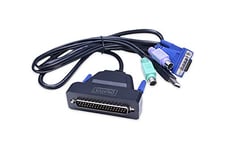 DIGITUS Module KVM 1 Port pour Consoles KVM (VGA, USB, PS/2) - Noir