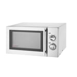 Caterlite 900W Manual Microwave and Grill 23 Litre, Stainless Steel, Silver,... 