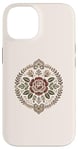 Coque pour iPhone 14 Rose florale botanique, style bohème minimaliste, roses d'amour