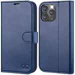 OCASE for iPhone 14 Pro Case, Premium PU Leather iPhone 14 Pro 5G Wallet Case Flip Phone Cover with[RFID Blocking][Card Holder][TPU Inner Shell] for the 6.1 Inch 2022 Pro 5G,Blue