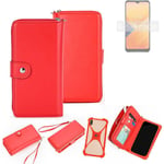 Wallet Mobile phone cover Wiko Y81 Phone protective Case red