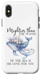 Coque pour iPhone X/XS Mightier Than the Waves of the Sea is His Love Psalm 93:4