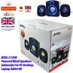 Jedel2.1 USB Powered Wired Speakers Subwoofer For PC Desktop Laptop Tablet SD003