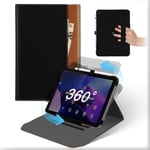 Coque Pour Lenovo Tab M10 3rd Génération 10,1 Pouces 2022 Tablette, Housse Cuir Support Rotative 360°Et Amovible Avec Porte-Crayon & Poche, Flip Etui Veille/Réveil Automatique Tab M10 3rd Noir Brun