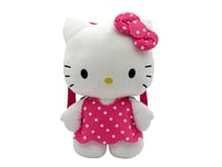 CyP Brands- Hello Kitty, Sanrio, sac à dos, peluche, sacs, figurine Hello Kitty, couleur blanche, produit officiel, blanc, Estandar, Décontracté