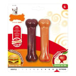 Tuggleksak för hundar Nylabone Extreme Chew Twin Äpple Ost Hamburgare 20 (2 pcs)