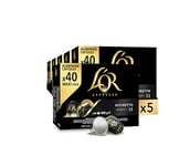L'OR Espresso Ristretto Coffee Pods x40 Intensity 11 (Pack of 5, Total 200 Capsules)