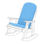 Gardenista Coussin de chaise de jardin extérieur pliable, coussin de chaise résistant à l'eau pour chaises Adirondack, Turque