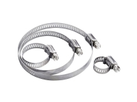 TRU COMPONENTS Worm Drive Clamp TC-10330744 Sammansatt Ø-intervall 16 till 25 mm Sexkantsskruvhuvud med spår Silver 1 st.