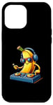 Coque pour iPhone 12 Pro Max Banane DJ Musique Mixer Casque Lunettes