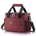 Lifewit Moyen Lunch Bag de 12-Canettes (8.5L), Lunch Box Isotherme, Glacière et Sac Réfrigérant pour Adultes, Hommes, Femmes, Bourgogne