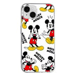 ERT GROUP Coque de téléphone Portable pour Iphone 14 Original et sous Licence Officielle Disney Motif Mickey 050 Parfaitement adapté à la Forme du téléphone Portable, Coque en TPU