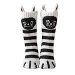 LOFIR Chaussettes Chaussons Femme Chaussettes Chaudes pour Hiver, Chaussettes Antidérapant à la Maison Femme Fille Noël Chaussettes Épais, Chaussettes Thermiques à Motif Animal, taille 35-41, 1 paire