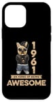 Coque pour iPhone 12 mini 1961 64 Years of Being Awesome Bulldog Chien Vintage