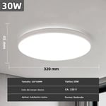 Modernit LED-kattovalot 18W 30W Himmennettävä pyöreä kattolamppu 220V olohuoneeseen makuuhuoneeseen keittiöön sisävalaistus Viileä valkoinen 30w valkoinen