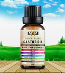 100% Cold Pressed Pure Castor Oil Moisturises for Hair, Skin, Nails, Body 10ml