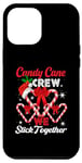 Coque pour iPhone 12 Pro Max Pyjama assorti en forme de cœur de canne à sucre d'orge de Noël