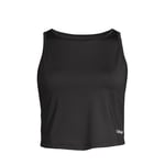 Laser Mesh Crop Top, Black