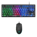 Ensemble Gamer RGB Mars Gaming MCPTKLES Clavier TKL H-Mech et Souris 1200DPI, Espagnol