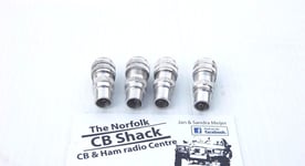 TV aerial coax plug aluminium motorhome caravan pack of 4 plugs