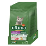 Ultima Croquettes pour Chat Stérilisé Adult avec du Bœuf - Pack 8 x 1,5kg