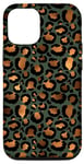 iPhone 15 Elegant Green Leopard Print and Earthy Cheetah Print Pattern Case