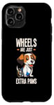 Coque pour iPhone 11 Pro Chien en fauteuil roulant pour petits chiens handicapés