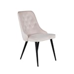 Venture Design Velvet deluxe matstol Beige Sammet/svart