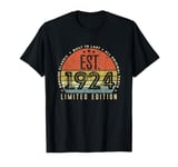 Est 1924 Limited Edition 101st B-day Vintage 101 Year Old T-Shirt