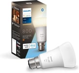 Philips Hue White LED Smart Light Bulb 1 Pack [B22 Bayonet Cap] Warm White - fo