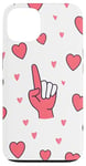 Coque pour iPhone 13 Kpop Finger Heart Gesture - Accessoire de mode coréen tendance