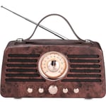 Retro Bluetooth-högtalare, bärbar trådlös Bluetooth-högtalare med FM-radio