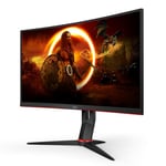 AOC Gaming CQ27G2S - Moniteur incurvé 27 Zoll QHD, FreeSync Premium (2560x1440, 165 Hz, HDMI 2.0, DisplayPort 1.2) noir/rouge