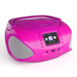 Roadie Smart IR/DAB/BT/CD/MP3 Boombox USB DAB+/Internet/Radio FM lecteur CD/MP3 3W Bluetooth portable