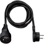 BRENNENSTUHL Rallonge electrique 3m avec fiche plate -cable H05VV-F 3G1.5. IP20-. Noir