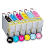 PACK 6 x CARTOUCHES D'ENCRE INKPRO COMPATIBLES MULTICOLORESE T2431 BK - T2434 Y FOR EPSON XP 55