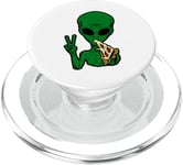 Alien Loving Pizza, ET, vaisseau spatial, zone 51, OVNI, UAP, DRONE PopSockets PopGrip pour MagSafe