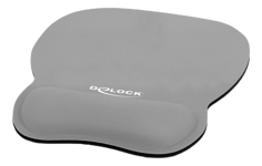 DELOCK Ergonomic Mouse pad with Wrist Rest grey 245 x 206 mm