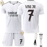 Vini Jr. 7 Real Madrid 24-25 hemmatröja senaste fotbollströja för vuxna och barn för den nya säsongen 7 Adult XL（180-185cm）