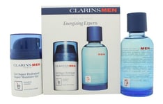 CLARINS MEN ENERGIZING EXPERTS GIFT SET 50ML SUPER MOISTURE GEL + 100ML A/S ENER