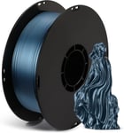 Filament PLA Soie pour Impression 3D,Filament PLA 1,75 mm pour Imprimante 3D FDM et Stylo 3D,Silk PLA 1kg,Bleu Métallique