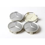 MB05 - 75MM 4-pack Centrumkåpor Mercedes Benz Silver one size