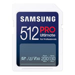 Samsung PRO Ultimate Carte SD MB-SY512S/WW, 512 Go, UHS-I, jusqu'à 200 Mo/s en Lecture